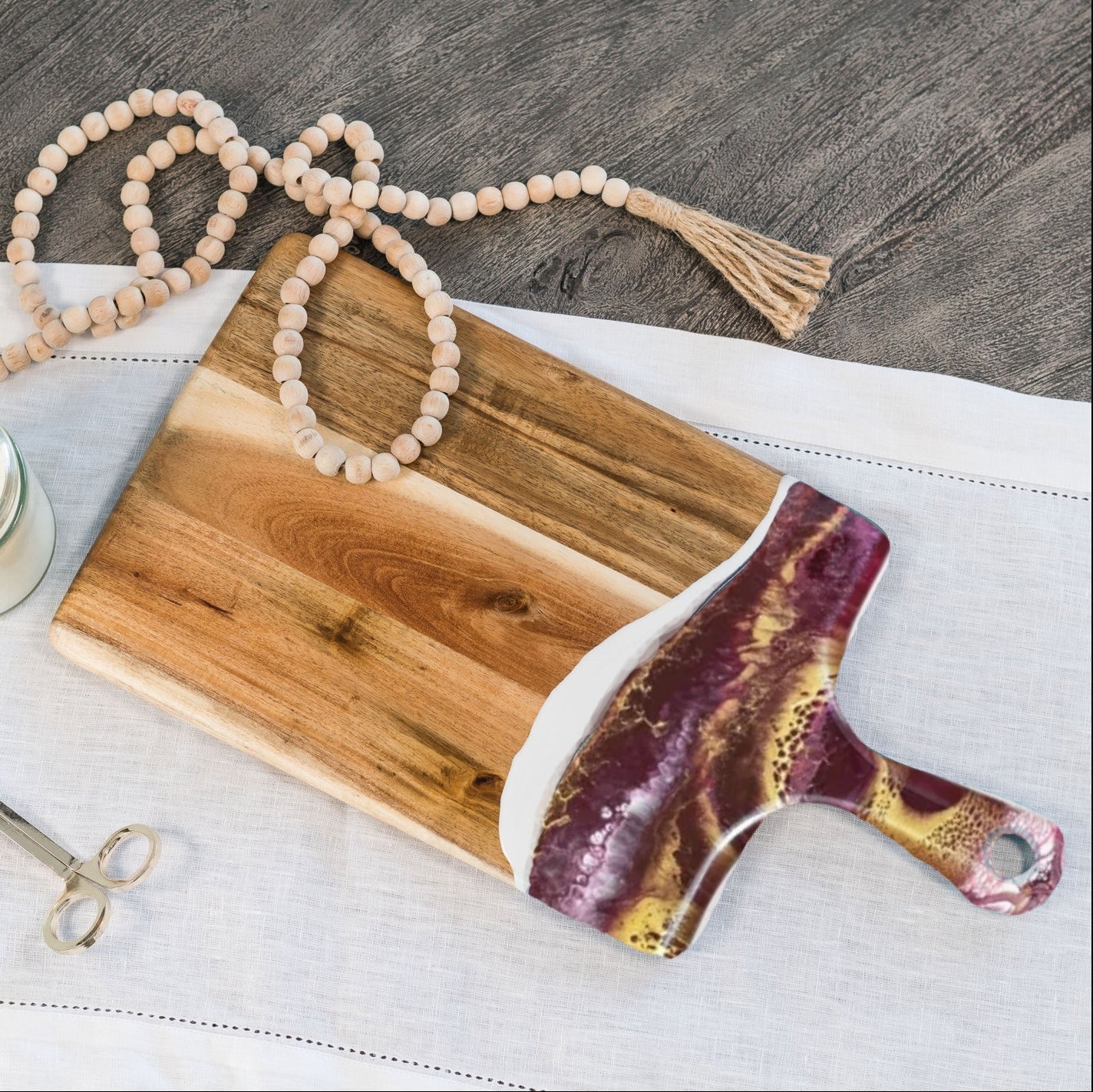 Customizable Resin Art Acacia Wooden Cutting Boards