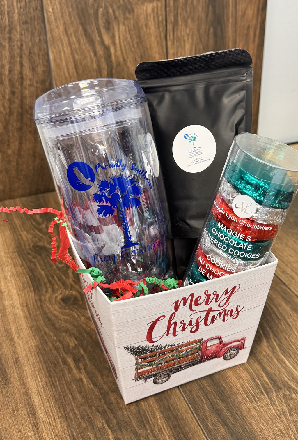 Christmas Coffee and Cookies Basket