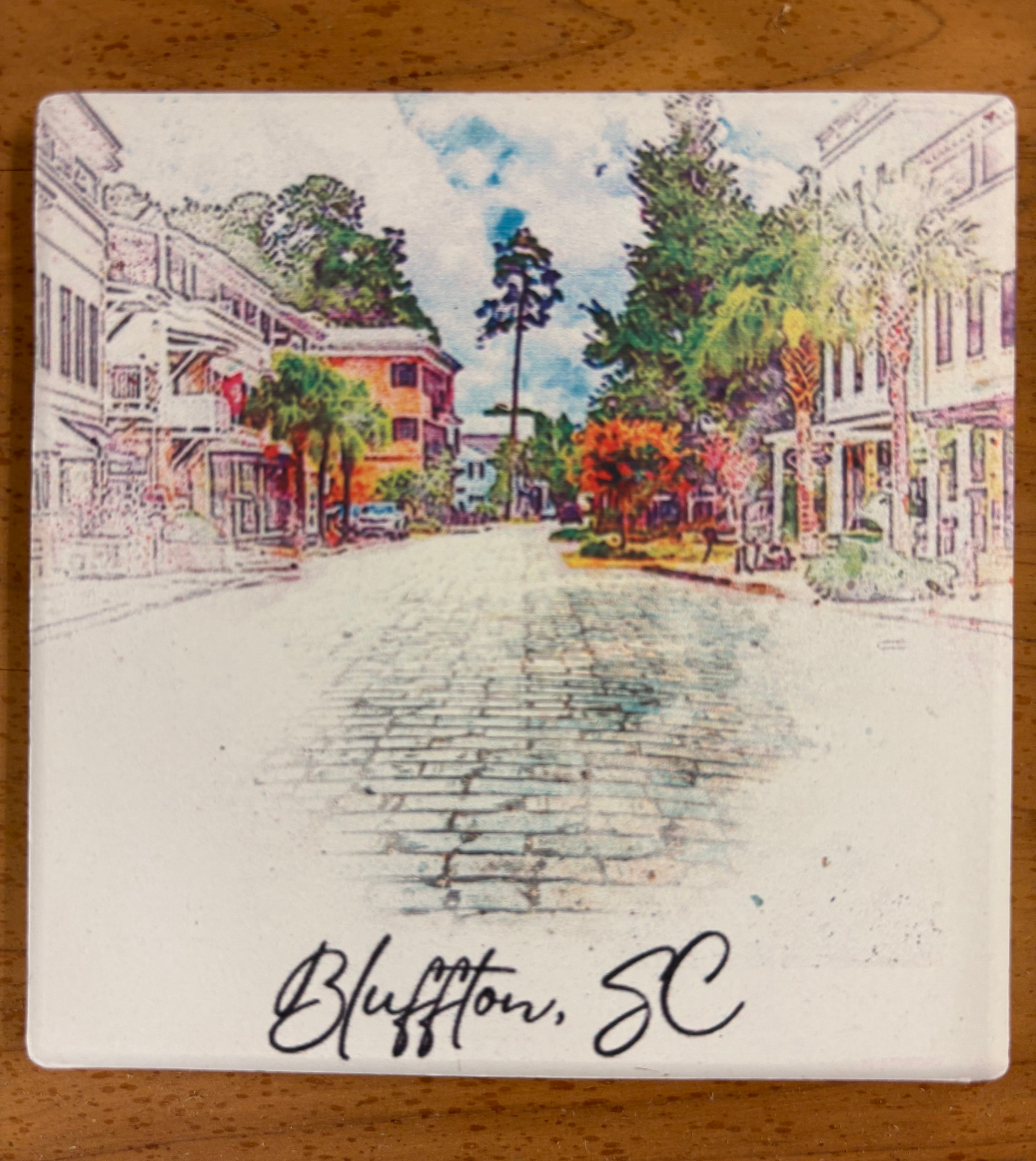 Old Town Bluffton Ceramic Coaster Set