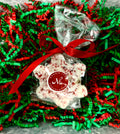 Dark & White Chocolate Peppermint Bark Snowflake