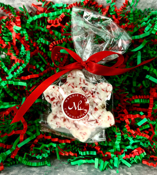 Dark & White Chocolate Peppermint Bark Snowflake