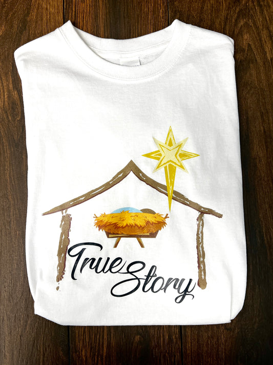 Nativity "True Story" - Christmas Shirt