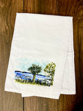 Watercolor Palmetto Hand Towel